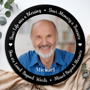 Funeral Remembrance Custom Memorial Foto Ronde Button 5,7 Cm