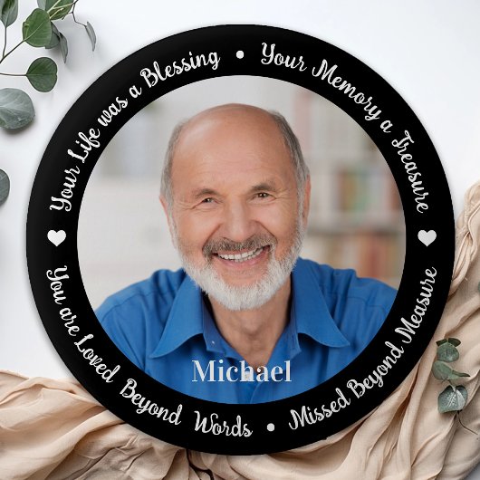 Funeral Remembrance Custom Memorial Foto Ronde Button 5,7 Cm