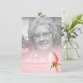 Funeral roze roze roze foto-herinneringsgedicht (Staand voorkant)