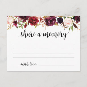 Funeral Service, Burgundy, Deel een geheugenkaart Briefkaart