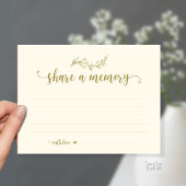 Funeral Service, Cream theme, Share a memory card Briefkaart