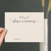 Funeral Service, Cream theme, Share a memory card Briefkaart