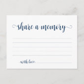 Funeral Service, Navy Blue, Share a memory Card Briefkaart (Voorkant)