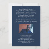 Funeral Service Navy Photo Funeral Programme Kaart (Achterkant)