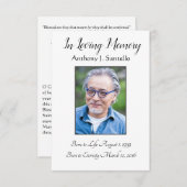 Funeral Service Prayer Card | Religieus gedenkteke Aankondiging (Voorkant / Achterkant)