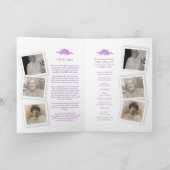 Funeral service programme paars vergeet-me-not fot programma (Binnen)