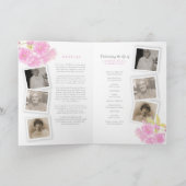 Funeral service programme roze blossom foto's programma (Binnen)