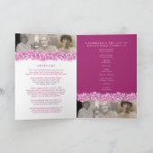 Funeral service programme roze vergeet-me-not bloe programma (Binnen)