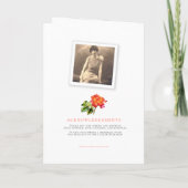 Funeral Service programme striped roos foto's Programma (Achterkant)