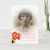 Funeral Service programme striped roos foto's Programma (Voorkant)