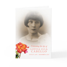 Funeral Service programme striped roos foto's