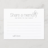 Funeral Service Share a memory Fairy Sympathy Card Briefkaart (Voorkant)