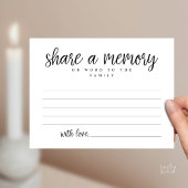 Funeral Service, Share a memory, Sympathy Card Briefkaart