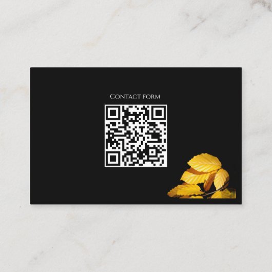 Funeral services autumn leaves visitekaartje (Achterkant)