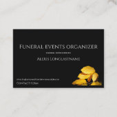 Funeral services autumn leaves visitekaartje (Voorkant)