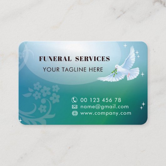Funeral Services Business Cards Collection Visitekaartje (Voorkant)