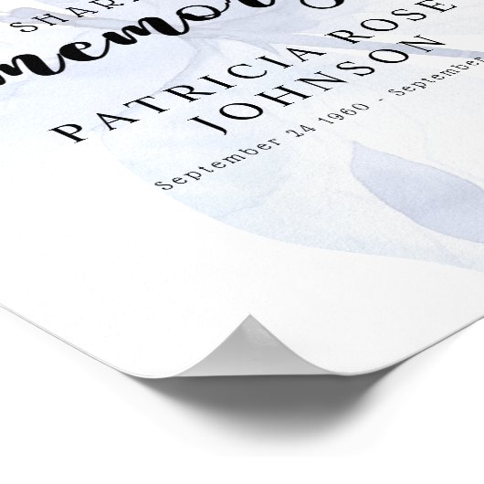 Funeral Share a Memory Butterfly Sign Poster (Hoek)