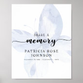 Funeral Share a Memory Butterfly Sign Poster (Voorkant)