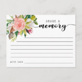 Funeral Share a Memory Condolences Kaart (Voorkant)