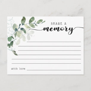 Funeral Share a Memory Condolences Kaart