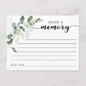 Funeral Share a Memory Condolences Kaart (Voorkant)