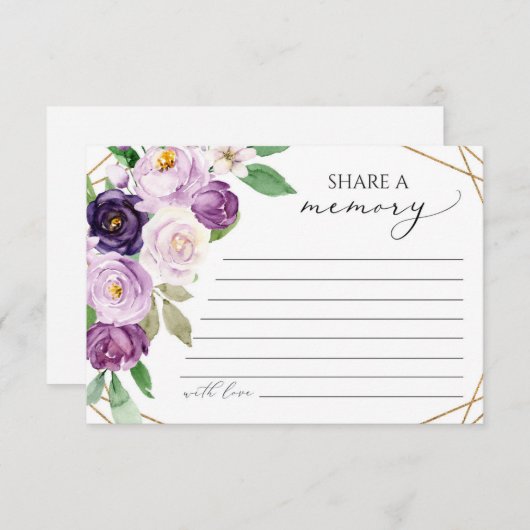 Funeral Share a Memory Kaart (Voorkant / Achterkant)