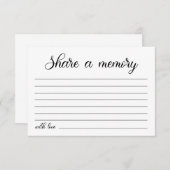 Funeral Share a Memory Kaart Memorial Memory card  (Voorkant / Achterkant)