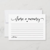 Funeral Share a Memory Kaart Memorial Memory card (Voorkant)