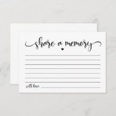 Funeral Share a Memory Kaart Memorial Memory card (Voorkant / Achterkant)