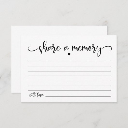 Funeral Share a Memory Kaart Memorial Memory card (Voorkant / Achterkant)