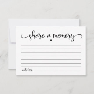 Funeral Share a Memory Kaart Memorial Memory card