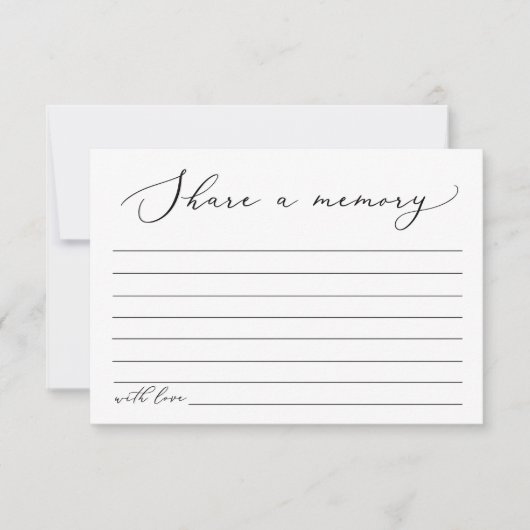 Funeral Share a Memory Kaart Memorial Memory card (Voorkant)