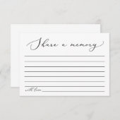 Funeral Share a Memory Kaart Memorial Memory card (Voorkant / Achterkant)