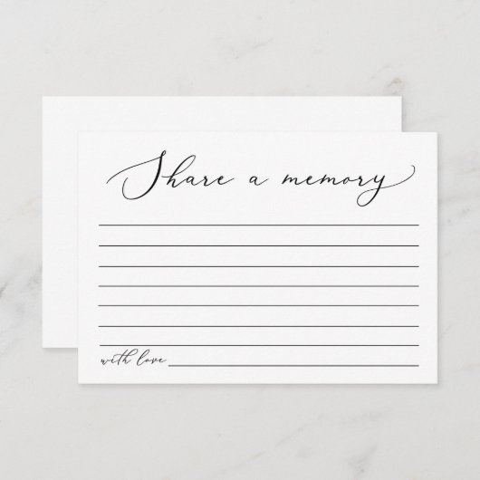 Funeral Share a Memory Kaart Memorial Memory card (Voorkant / Achterkant)