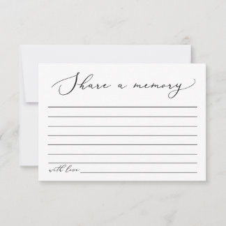 Funeral Share a Memory Kaart Memorial Memory card