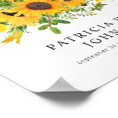 Funeral Share a Memory Sunflower Sign Poster (Hoek)