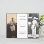 Funeral Simple Elegant Photo Order of Ceremony (Staand voorkant)