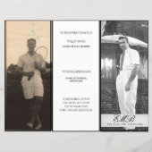 Funeral Simple Elegant Photo Order of Ceremony (Voorkant)