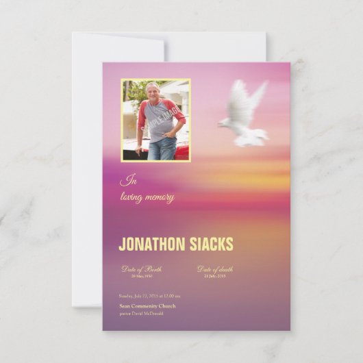 Funeral Sjabloon Card Kaart (Voorkant)