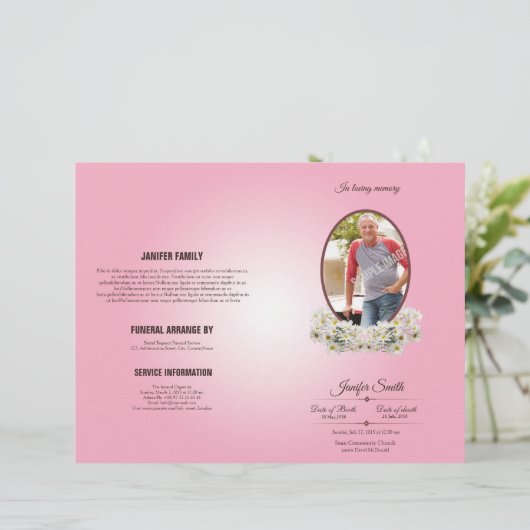 Funeral Sjabloon Flyer (Staand voorkant)