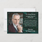 Funeral Sympathalized Photo Memorial Bedankkaart (Voorkant)