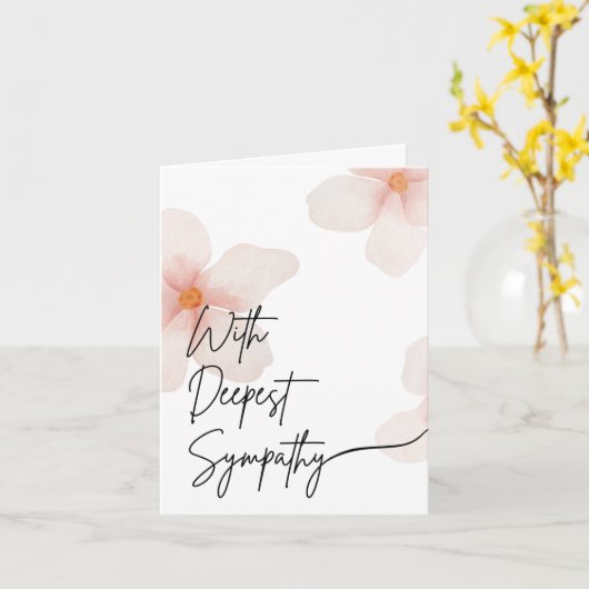 Funeral Sympathcard Kaart (Gele Bloem)