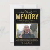 Funeral Sympathia foto Bedankkaart (Voorkant)