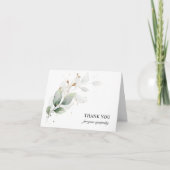 Funeral Sympathie bedankt Botanical Foliage Green (Voorkant)