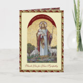 Funeral Sympathie bedankt Jezus Good Shepherd Kaart (Voorkant)