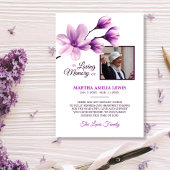 Funeral Sympathie Floral Lavender dankt je | FOTO Bedankkaart