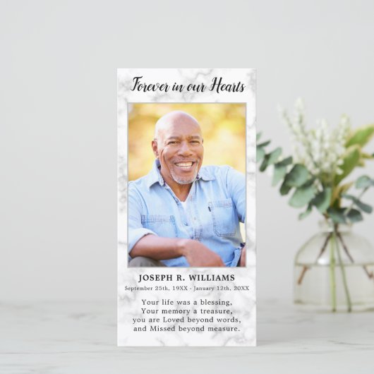 Funeral Sympathie Foto Memorial Prayer Bladwijzer (Staand voorkant)