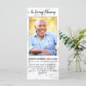 Funeral Sympathie Foto Memorial Prayer Kaart Marbl (Staand voorkant)