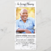 Funeral Sympathie Foto Memorial Prayer Kaart Marbl (Voorkant)