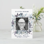 Funeral Sympathie gebed bedankt | Blauw (Staand voorkant)